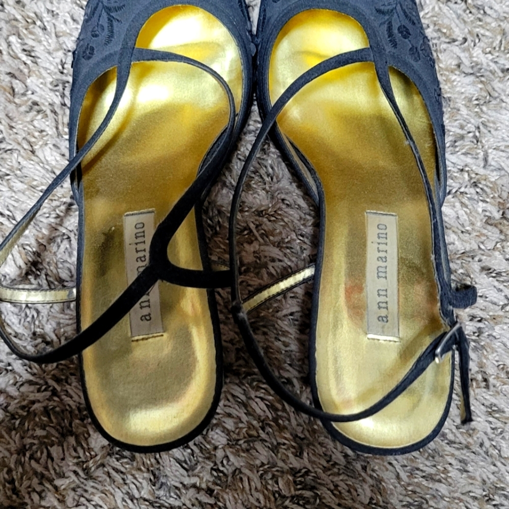 Black Ann Marino Formal Heels